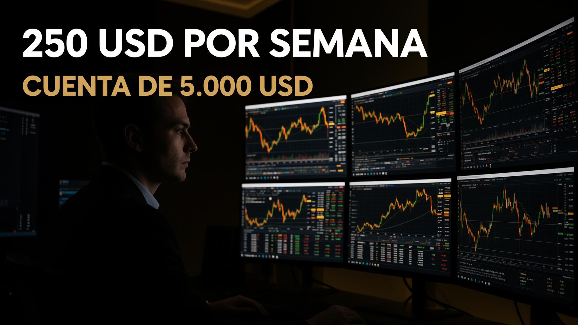 ¿Cómo intentar generar 250 USD por semana con una cuenta de 5.000 USD?