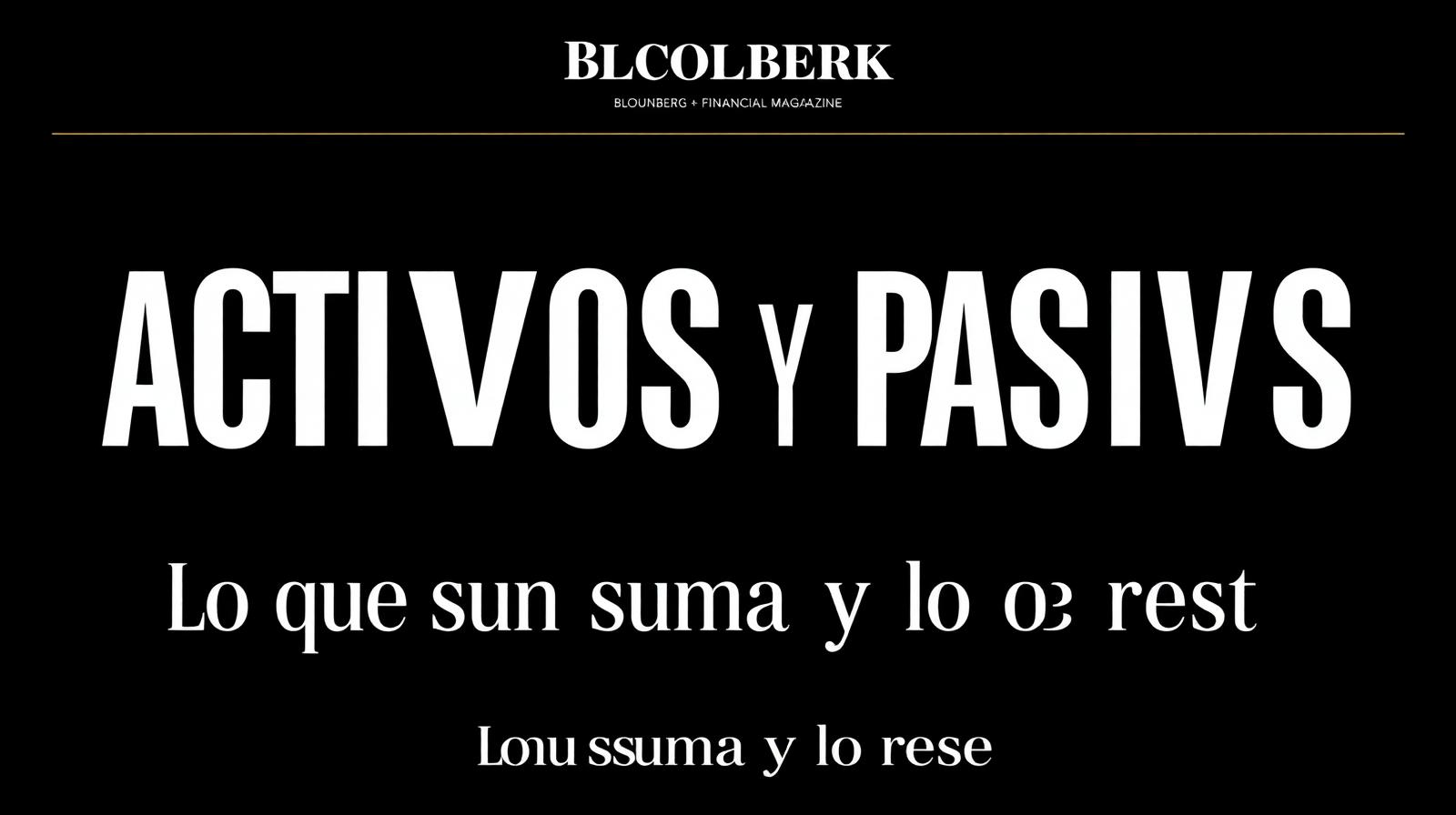 ¿Qué es un activo y qué es un pasivo?