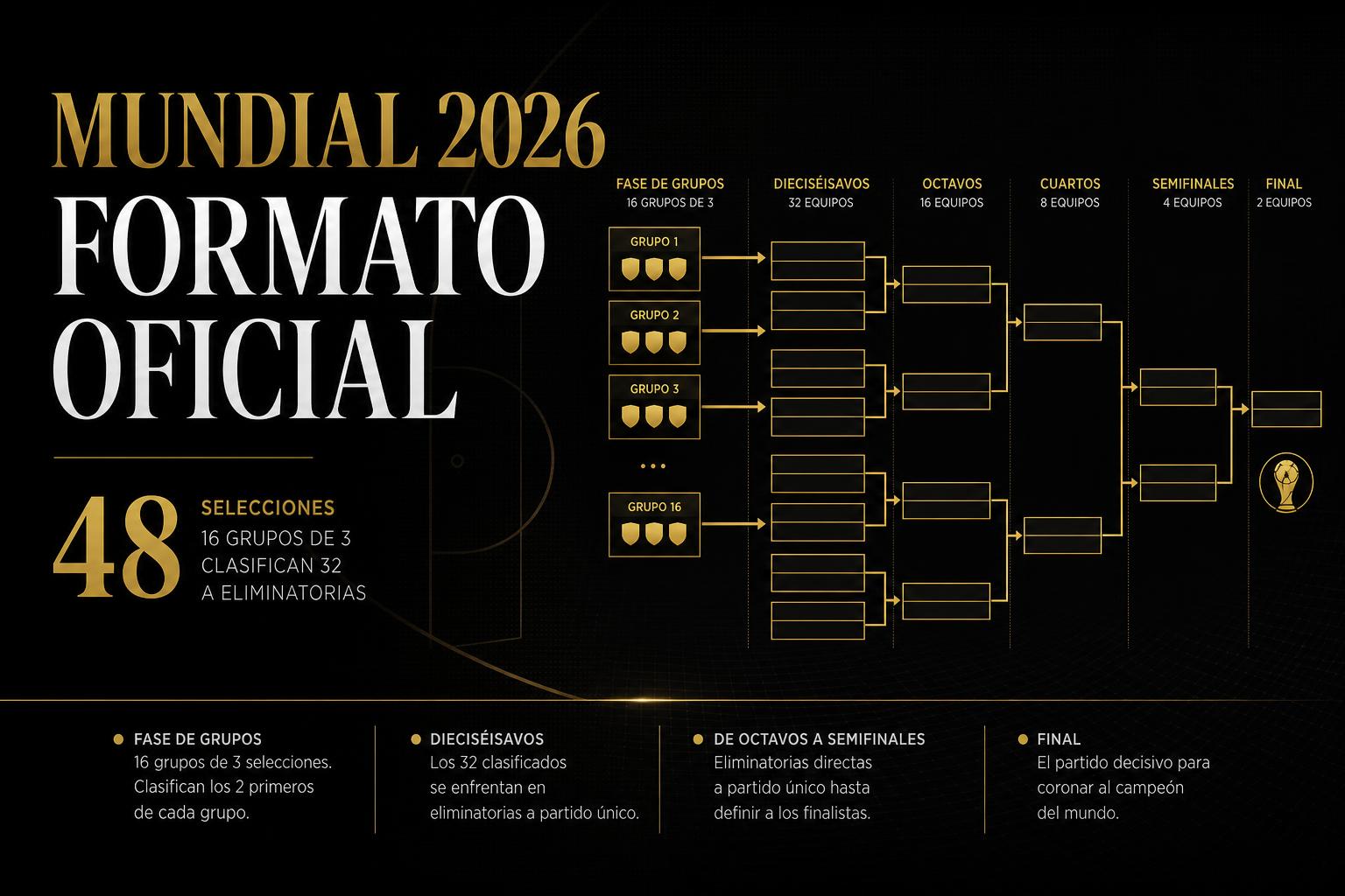 Formato del Mundial 2026: así funcionarán las 48 selecciones