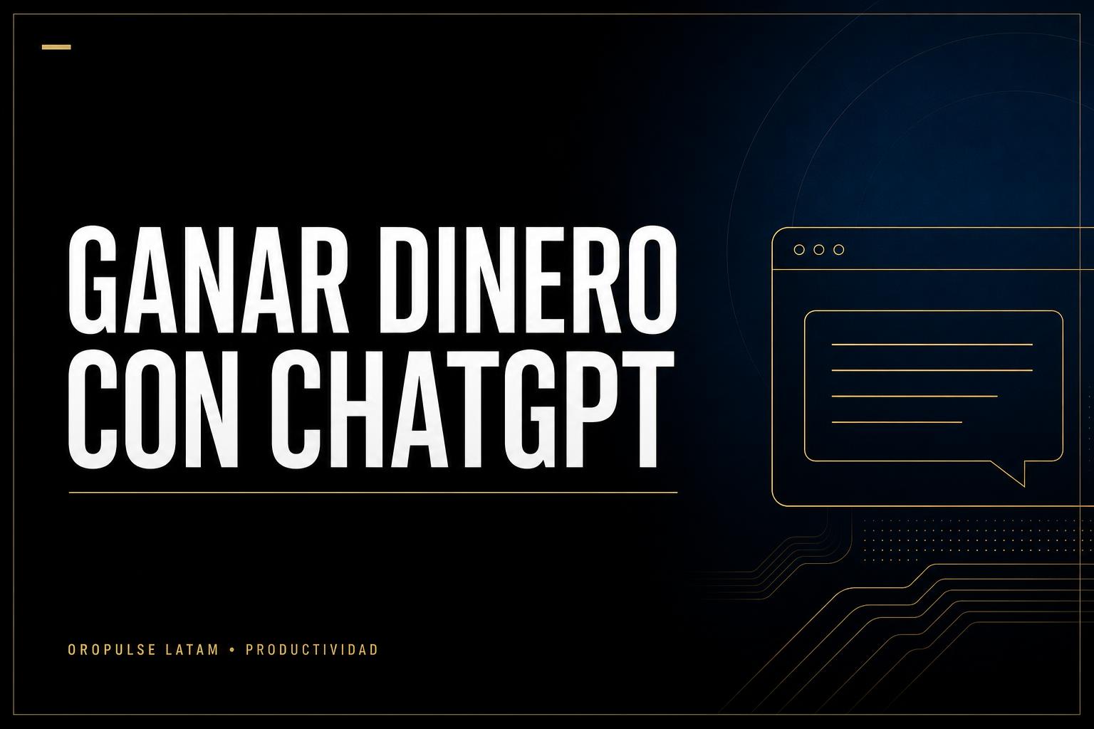 5 formas reales de ganar dinero con ChatGPT