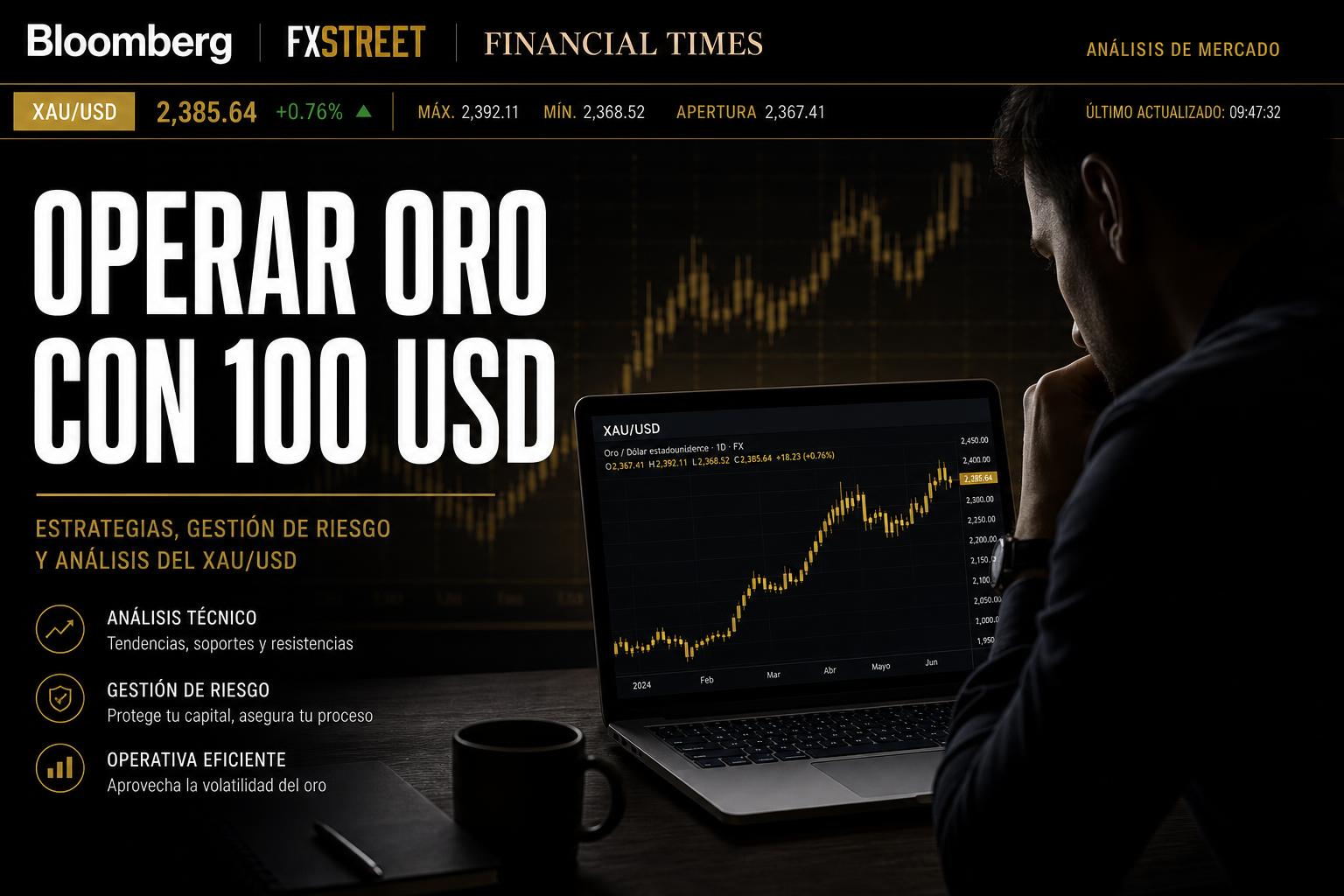 ¿Cómo empezar a operar Oro (XAU/USD) con 100 USD?
