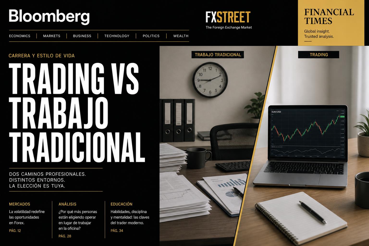 Trading vs trabajo tradicional: ventajas, desventajas y riesgos reales